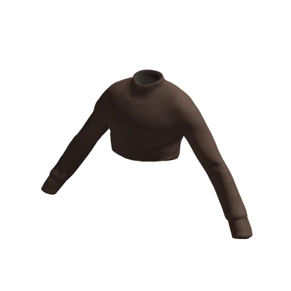 Cropped Turtle Neck - Brown