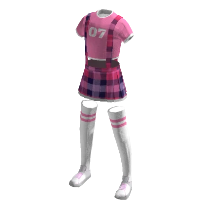 Highschool set pink skirt and socks