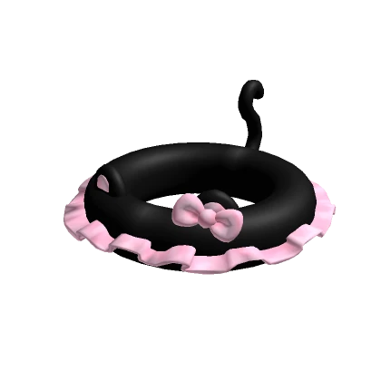 Kawaii Beach Floatie Swimming Black And Pink