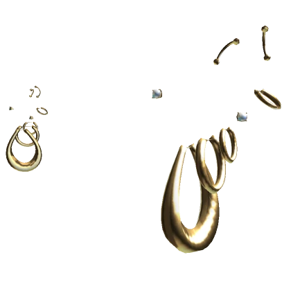 Hoop Earring Stack [Gold]