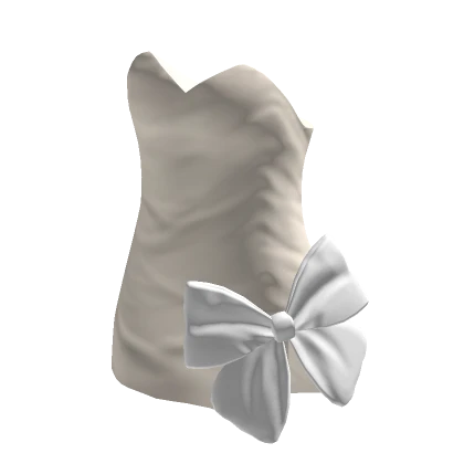 🍀Bow Decor Slim Dress (Beige)