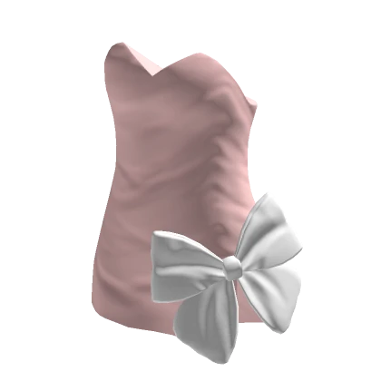 🍀Bow Decor Slim Dress (Pink)