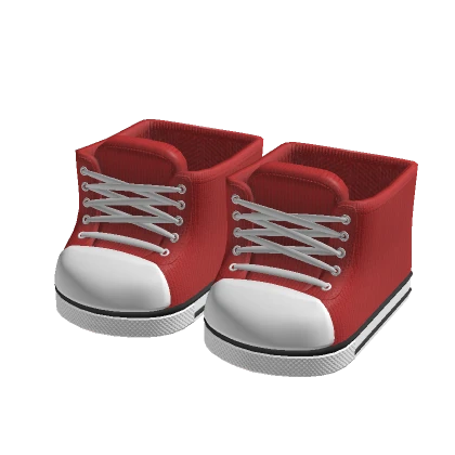 canvas shoe hightop red