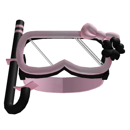 Kawaii Beach Goggles Swimming Black And Pink