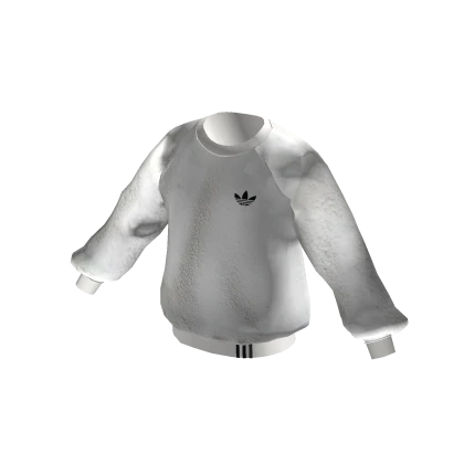 adidas White Jumper Fluffy