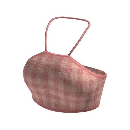 Cute Plaid Pink Crop Top