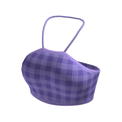 Cute Plaid Purple Crop Top