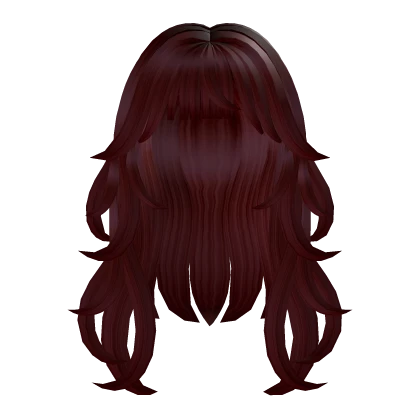 Cute Anime Curly Long w/ Bangs Red Hair