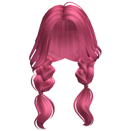 Fairy Princess Preppy Low Braids (Hot Pink)