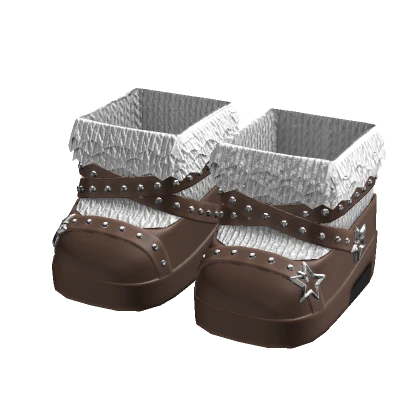Brown Ruffled Doll Platforms 3.0