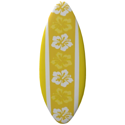 Yellow Summer Tropical Flower Surfboard