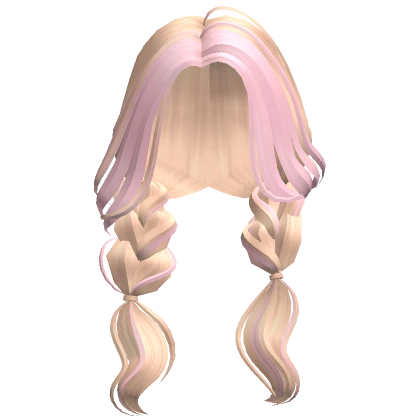 Fairy Princess Preppy Low Braids (Blonde & Pink)