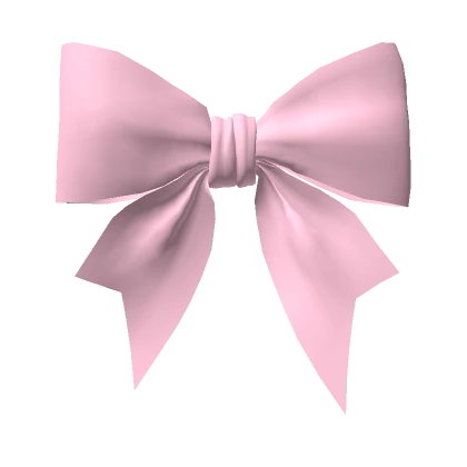 Pink bow for ponytail