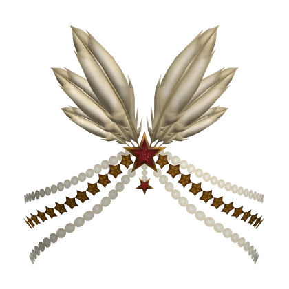 Celestial Gold Star Feathered Headpiece