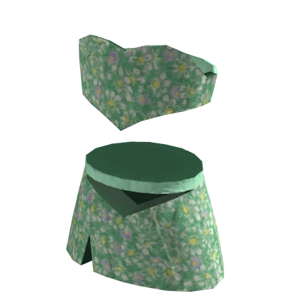 Cute fairy flowery green set
