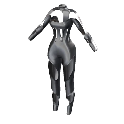 Futuristic Silver Bodysuit