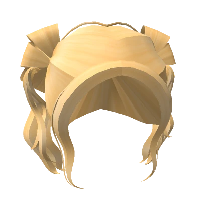 Pretty Blonde Double Tail Hair 