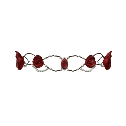 Elven Red Rose tiara 