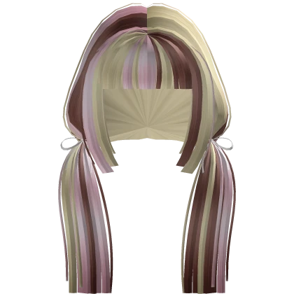 ♡ Kawaii dainty neapolitan low straight pigtails