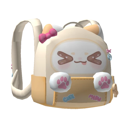 Cute Kawaii Cat Backpack w Paws (3.0)