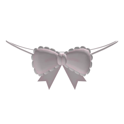 cutest ruffled pink bow necklace (1.0)