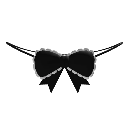 cutest ruffled black bow necklace (1.0)
