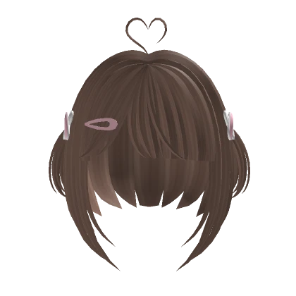 ♡ cutecore half up pigtails w/ hairclips brown