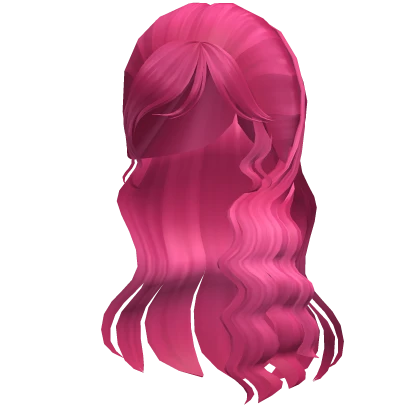 Hot Pink 2000s Blossoming Curly Summer Ponytail