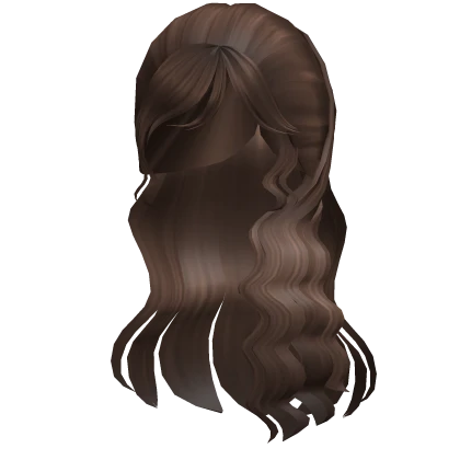 Brown 2000s Blossoming Curly Summer Ponytail