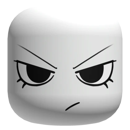 Angry Face - White