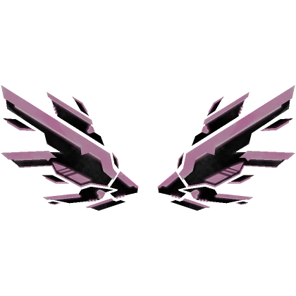 black w light pink mecha sci-fi cyberpunk wings