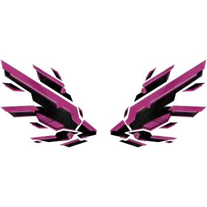 black w hot pink mecha sci-fi cyberpunk wings