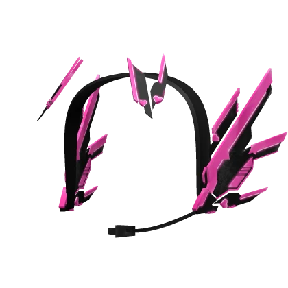 black + hot pink mecha sci-fi cyberpunk headset