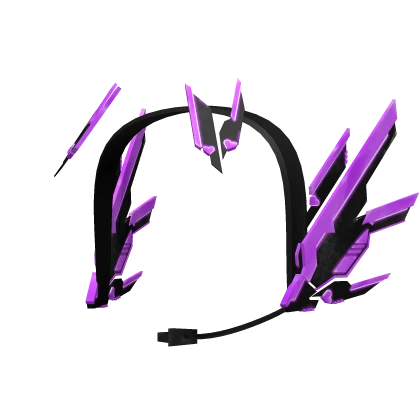 black + purple mecha sci-fi cyberpunk headset