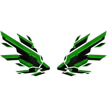 MATRIX black w green mecha sci-fi cyberpunk wings