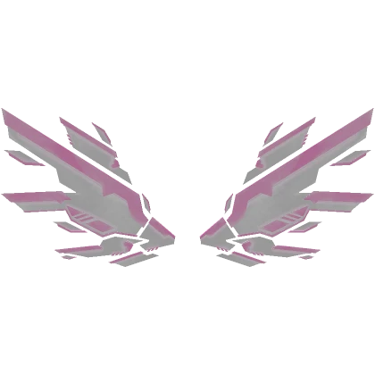 white + light pink mecha sci-fi cyberpunk wings