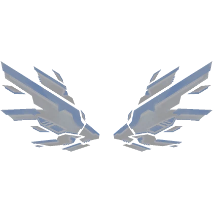 white + light blue mecha sci-fi cyberpunk wings