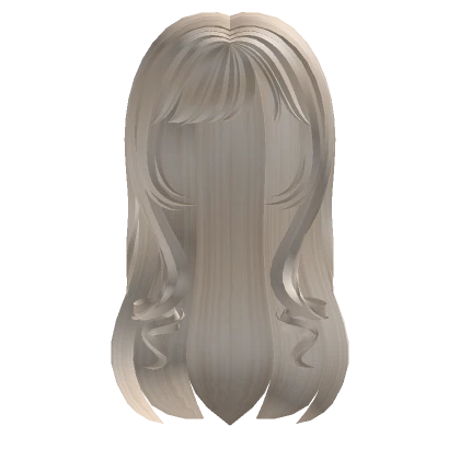 light blonde cute swirly straight long anime hair