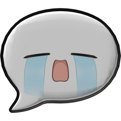 Kawaii Sobbing Eyes Sad Anime Bubble