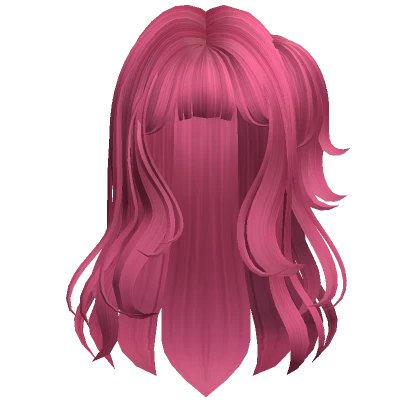 Voluminous Kawaii Long Hair Pigtail (Hot Pink)