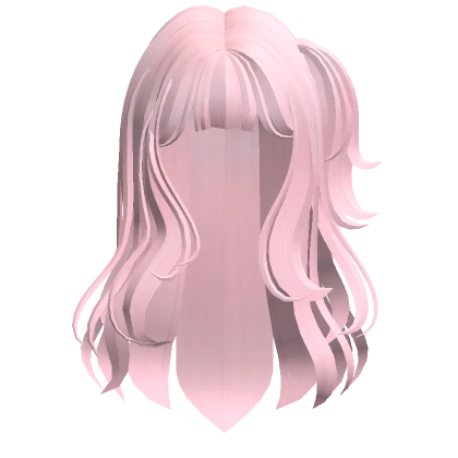 Voluminous Kawaii Long Hair Pigtail (Light Pink)