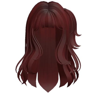 Voluminous Kawaii Long Hair Pigtail (Dark Red)