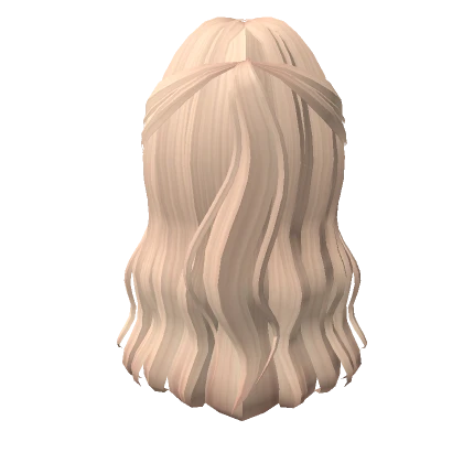 Blonde Flowy Half Up Hair 