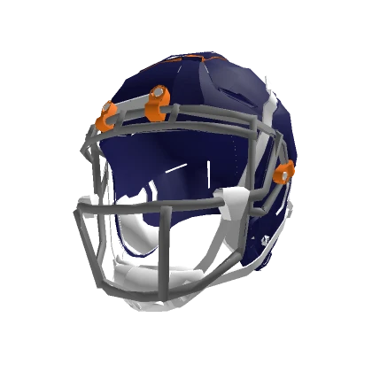 Football Helmet  White Blue and orange