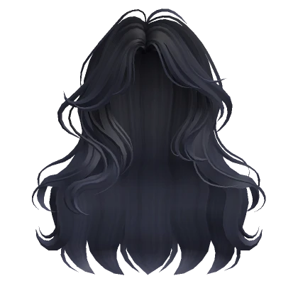 Blue Black Aesthetic Long Wavy Hair