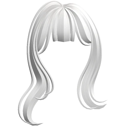 Kawaii Coconut Beach Swoopy Bangs (White)