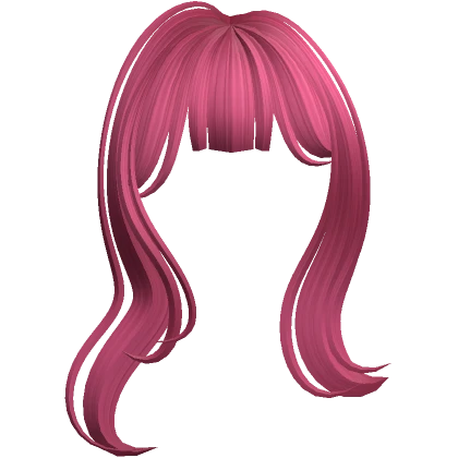 Kawaii Coconut Beach Swoopy Bangs (Hot Pink)