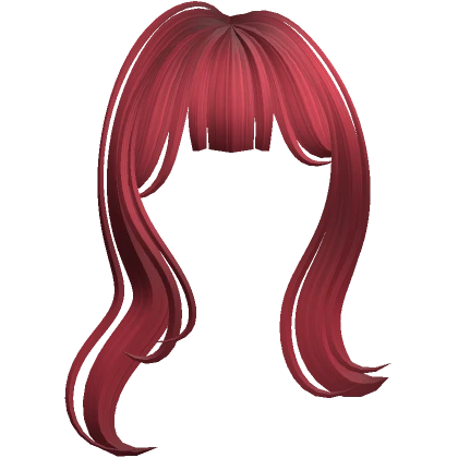 Kawaii Coconut Beach Swoopy Bangs (Red)