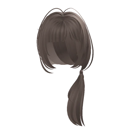 cutesy side ponytail dust brown