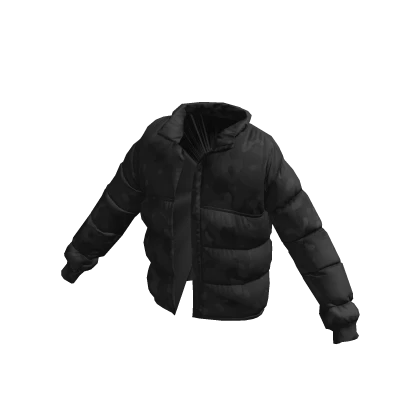 Camo Puffer jacket - Black